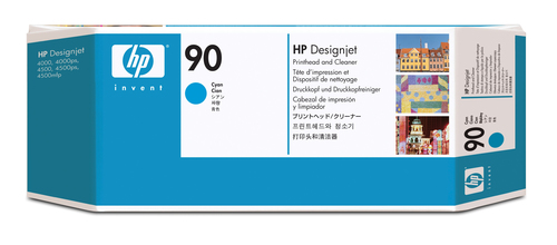 Hewlett-Packard HP 90 - C5055A - Druckkopf mit Reiniger - 1 x Cyan - fr DesignJet 4000, 4020, 4500, 4520, DesignJet Scanner 4520 (C5055A) 