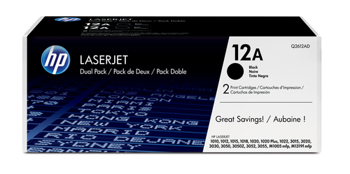 HP 12AD Laserjet Original Toner schwarz Standardkapazitt 2 x 2.000 Seiten 2er-Pack 