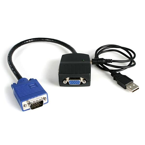 StarTech.com 2 Port VGA Video Splitter - Monitor Kabel - 1 x VGA (Stecker) 2 x VGA (Buchse) - Video-Verteiler - 2 x VGA - Desktop (ST122LE) 