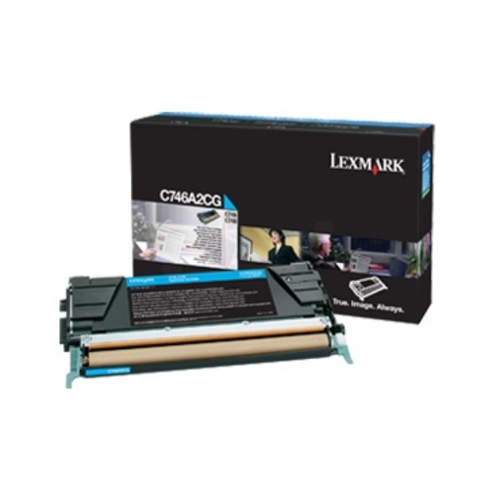 Lexmark - Cyan - Original - Tonerpatrone Lexmark Corporate - fr C746dn, 746dtn, 746n, 748de, 748dte, 748e (C746A3CG) 