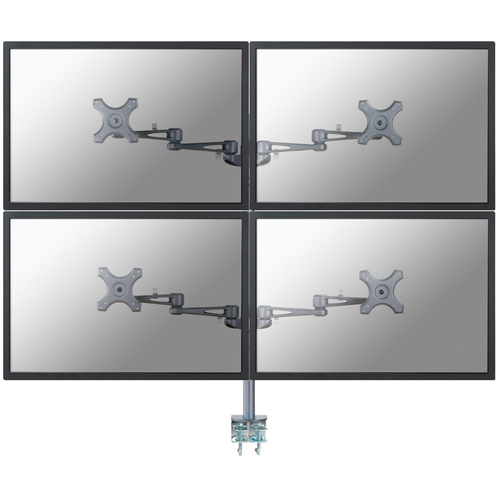 NewStar FPMA-D935D4 - Tischhalterung fr 4 LCD-Anzeigen - Silber - Bildschirmgre: 25.4-68.6 cm (10 Zoll-27 Zoll) 