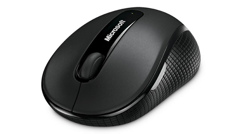 Microsoft Wireless Mobile Mouse 4000 - Maus - rechts- und linkshndig - optisch - 4 Tasten - kabellos - 2.4 GHz - kabelloser Empfnger (USB) - Graphite 