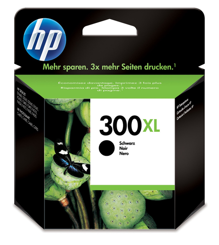 Hewlett-Packard HP 300XL - Hohe Ergiebigkeit - Schwarz - Original - Tintenpatrone - fr Deskjet F2430, F2483, F2488, F4435, F4580, Envy 100 D410, 11X D411, 120, Photosmart C4685 (CC641EE#BA3) 