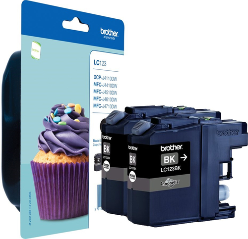 Brother LC-123BKBP2DR Twin Pack Blistertintenset CMYK bis zu je 600 Seiten 