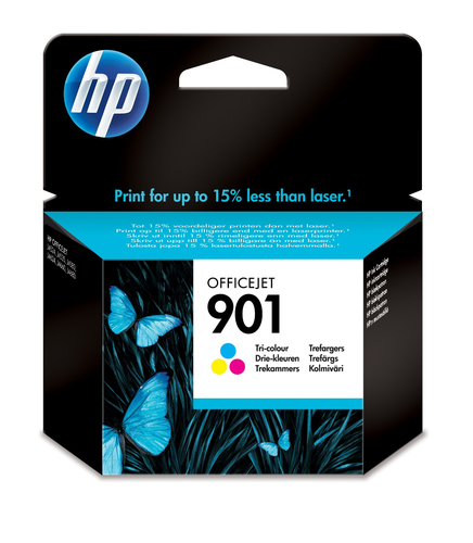HP 901 - 9 ml - Farbe (Cyan, Magenta, Gelb) - Original - Tintenpatrone - fr Officejet 4500, 4500 G510, J4524, J4535, J4540, J4550, J4585, J4624, J4640, J4660, J4680 