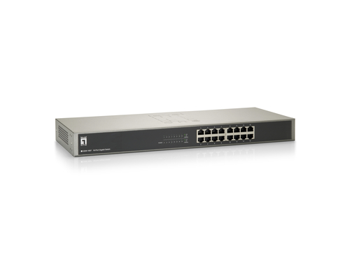 LevelOne GSW-1657 - Switch - 16 Anschlsse - EN, Fast EN, Gigabit EN - 10Base-T, 100Base-TX, 1000Base-T - 1U (0524718) 