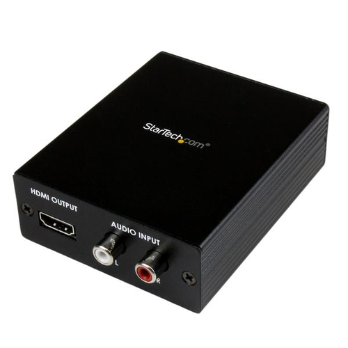 StarTech.com Composite / VGA und Audio auf HDMI Konverter - YPbPr zu HDMI - 1920x1200 - Videokonverter - Schwarz (VGA2HD2) 