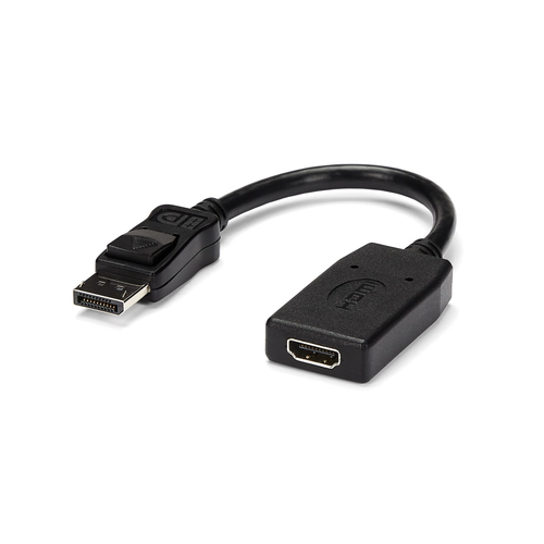 StarTech DP2HDMI DisplayPort Passiver Konverter DP 1.2 Stecker auf HDMI A-Buchse, 0.12m, schwarz 