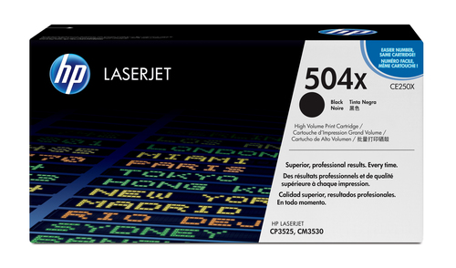 HP Toner CE250X (504X) - Schwarz - Kapazitt: 10.500 Seiten (CE250X) 
