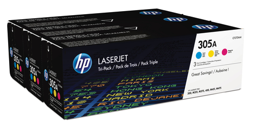 HP 305A Toner Tri-Pack C/Y/M 
