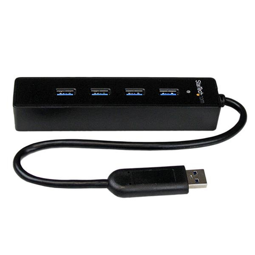StarTech ST4300PBU3 4 Port USB 3.0 Hub - Schwarz 