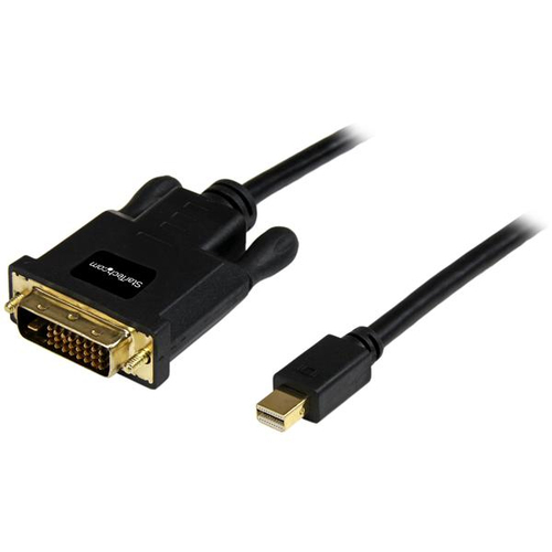 StarTech.com Mini DisplayPort auf DVI Kabel (Stecker/Stecker) - mDP zu DVI Adapter - 1920x1200 - DisplayPort-Kabel - Mini DisplayPort (M) - DVI-D (M) - 3,04 m - Schwarz (MDP2DVIMM10B) 