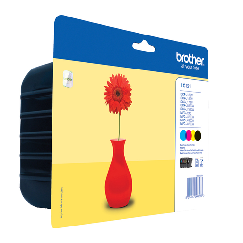 BROTHER LC121VALBPDR Blisterfarbtintenset fuer DCP-J752DW,MFC-J470DW,-J870DW 