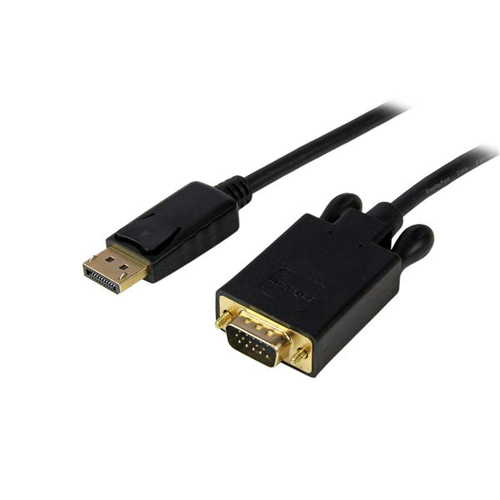 StarTech.com DisplayPort auf VGA Kabel (Stecker/Stecker) - DP zu VGA Kabel Adapter - DisplayPort-Kabel - DisplayPort (M) - HD-15 (W) - 3,05 m - verriegelt - Schwarz (DP2VGAMM10B) 
