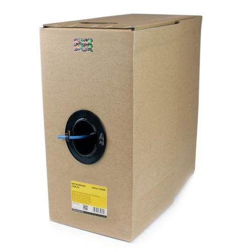 StarTech.com Rolle Cat6 UTP Netzwerkkabel - Cat 6 CMR Verlegekabel - Bulkkabel - 304,9m - UTP - CAT 6 - Solid - Blau (WIR6CMRBL) 