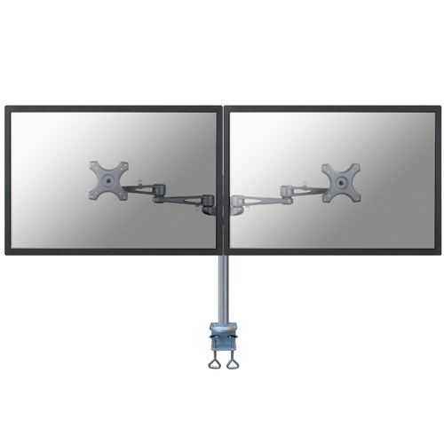 NewStar - Verstellbarer Arm fr 2 LCD-Displays - Silber - Bildschirmgre: 25.4-68.6 cm (10 Zoll-27 Zoll) - Tischmontage (optional) 