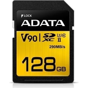 ADATA Premier ONE - Flash-Speicherkarte - 128GB - UHS-II U3 / Class10 - SDXC UHS-II (ASDX128GUII3CL10-C) 