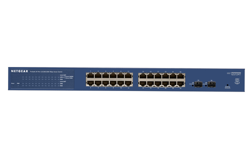 NETGEAR ProSafe GS724Tv4 - Switch - L2+ - verwaltet - 24 x 10/100/1000 + 2 x Gigabit SFP - Desktop, an Rack montierbar (GS724T-400EUS) 