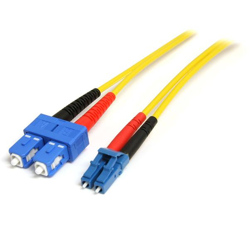 StarTech.com Single Mode 9/125 Duplex LC auf SC LWL / Glasfaser-Netzwerkkabel - Patch-Kabel - LC-Monomode (M) - SC-Einzelmodus (M) - 4,0m - Glasfaser - 9 / 125 Mikron - OS1 - gepresst - Gelb (SMFIBLCSC4) 