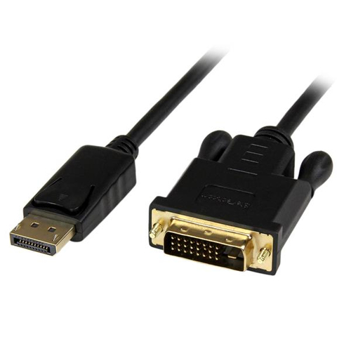 StarTech DP2DVIMM6BS Aktives DisplayPort-Adapterkabel 1x DP1.2 Stecker auf DVI-D SL Stecker, 1.8m, schwarz 