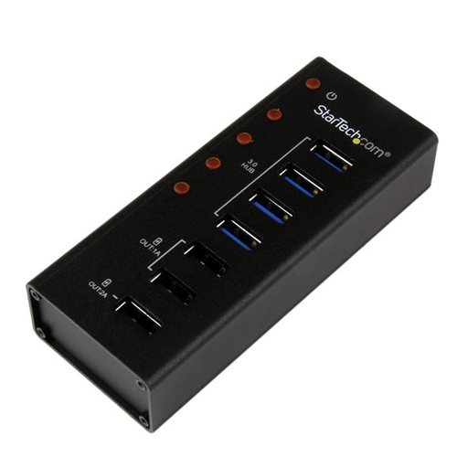 StarTech.com 4 Port USB3.0 Hub w - 3 Dedicated Charging Ports (2x1A &amp; 1x2A) - Hub - 4 x SuperSpeed USB3.0 - Desktop (ST4300U3C3) 