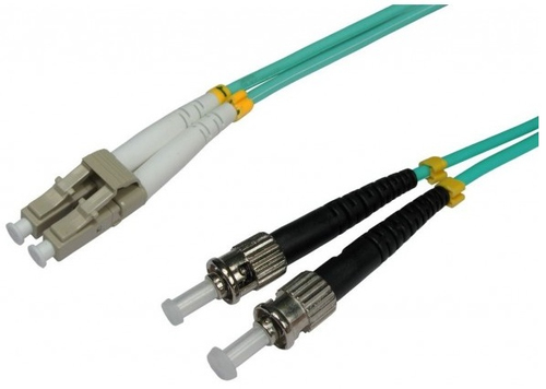 Duplex Jumper LC/ST 50/125,20 Meter, ECOFIBER, OM3, LSZH (O0313.20) 