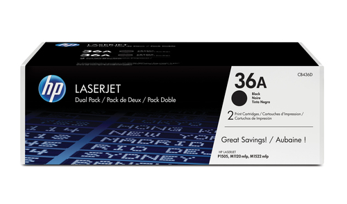 HP CB436AD Toner 36A Schwarz Doppelpack 