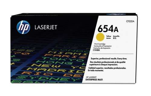 HP 654A Toner Gelb Standardkapazitt 15.000 Seiten 