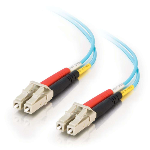 C2G LC-LC 10Gb 50/125 OM3 Duplex Multimode PVC Fiber Optic Cable (LSZH) - Netzwerkkabel - LC Multi-Mode (M) bis LC Multi-Mode (M) - 5 m - Glasfaser - 50/125 Mikrometer - OM3 - halogenfrei - Aquamarin 