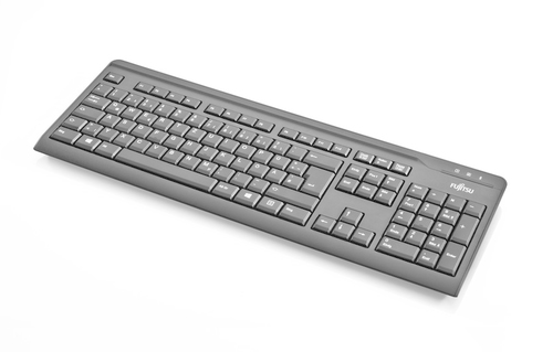 Fujitsu KB410 - Tastatur - USB - Belgien - Schwarz - OEM - fr Celsius R930, ESPRIMO C720, C910, E520, E720, E920, P520, P720, P910, P920, Q520, Q920 (S26381-K511-L430) 