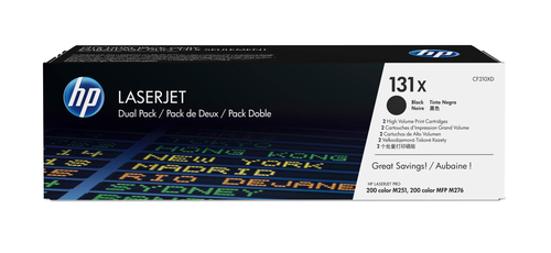 HP Toner CF210XD (131X) - Doppelpack - Kapazitt: 2x 2.400 Seiten (CF210XD) 