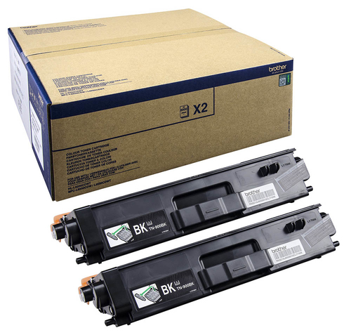 Brother Toner TN-900BK - Doppelpack - Schwarz - Kapazitt: 2x 6.000 Seiten (TN900BKTWIN) 