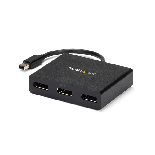 StarTech.com Mini DisplayPort 1,2 to Triple Head DisplayPort MST Hub - Video-Verteiler - 3 x DisplayPort - Desktop - AC 100/230 V (MSTMDP123DP) 