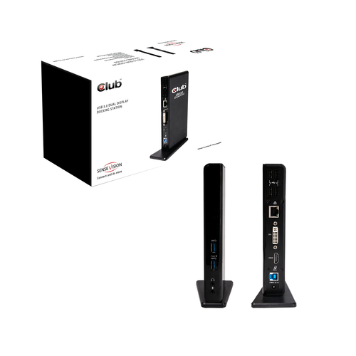 Club3D Dockingstation    USB3 ->4xUSB2/2xUSB3/HDMI/DVI black retail 