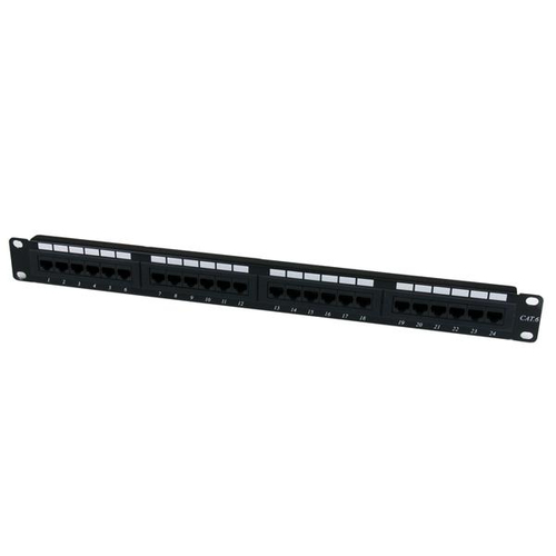 StarTech.com 24 Port 1U Rack Mount Cat 6 110 Patch Panel - Patch Panel - Schwarz - 1U - 24 Ports (C6PANEL24) 
