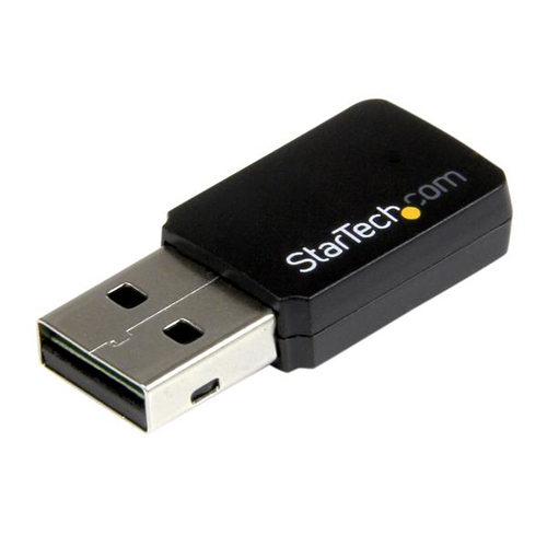 StarTech.com USB2.0 AC600 Mini Dual Band Wireless-AC Network Adapter - 1T1R - Netzwerkadapter - USB2.0 - 802,11b, 802,11a, 802,11g, 802,11n, 802,11ac - Schwarz (USB433WACDB) 