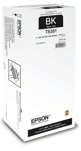 Epson T8381 - 318.1 ml - Schwarz - Nachflltinte - fr WorkForce Pro WF-R5190, WF-R5190DTW, WF-R5690, WF-R5690DTWF, WF-R5690DTWFL 