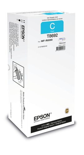 Epson T8692 - 735.2 ml - Cyan - Nachflltinte - fr WorkForce Pro R8590 D3TWFC, WF-R8590, WF-R8590 D3TWFC, WF-R8590DTWF 
