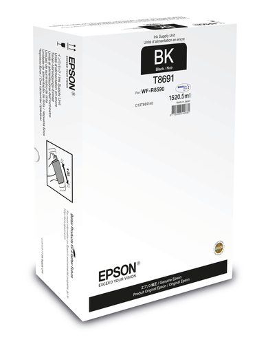 Epson T8691 - 1520.5 ml - Schwarz - Nachflltinte - fr WorkForce Pro R8590 D3TWFC, WF-R8590, WF-R8590 D3TWFC, WF-R8590DTWF 
