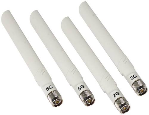 NETGEAR ANT24501B - Antenne - 802,11 b/g/n (draft 2.0) - auen - ungerichtet (Packung mit 4) - fr ProSafe WND930 (ANT24501B-10000S) 