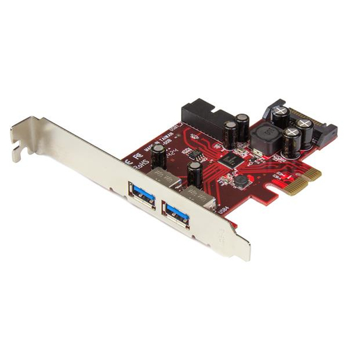StarTech.com 4 Port USB3.0 PCI Express-Karte - 2 Externe und 2 Interne mit SATA Power - USB-Adapter - PCI Express 2,0 x1 Low Profile - USB3.0 x 4 (PEXUSB3S2EI) 
