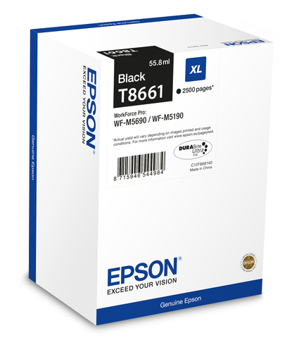 Epson T8661 Druckerpatrone Schwarz 2.500 Seiten 55.8ml Workforce Pro 