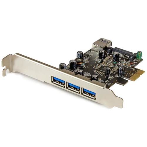 StarTech.com 4-port PCI Express USB3.0 Card - USB-Adapter - PCI Express 2,0 x1 Low Profile - USB3.0 x 4 (PEXUSB3S42) 