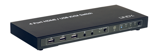 Lindy - KVM-/Audio-/USB-Switch - USB - 4 x KVM/Audio/USB - 1 lokaler Benutzer - Desktop (32811) 