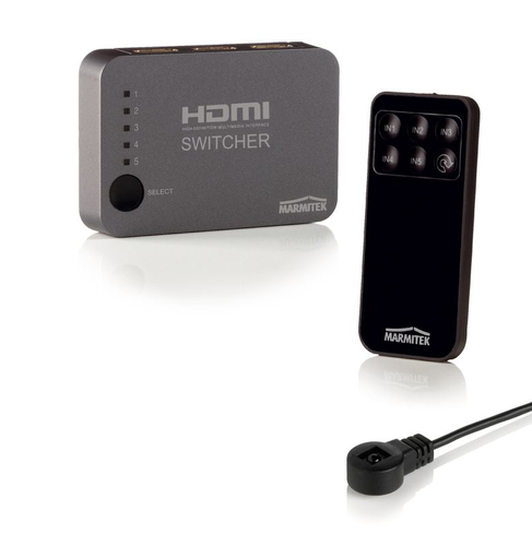 Marmitek Connect 350 UHD - Video/Audio-Schalter - 5 x HDMI - Desktop 