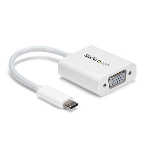 StarTech.com USB-C to VGA Adapter - Externer Videoadapter - USB Type-C - D-Sub - wei - fr Apple MacBook (CDP2VGAW) 
