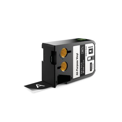 Dymo XTL - Selbstklebende Etiketten aus Polyester, glnzend - Schwarz auf Wei - Rolle (2,4 cm x 7 m) 1 Rolle(n) - fr XTL 300, 500 (1868798) 