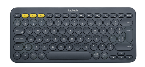 Logitech Multi-Device K380 Bluetooth Tastatur Italienisches Layout Bluetooth schwarz 