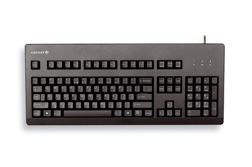 CHERRY G80-3000 - Tastatur - PS/2, USB - Englisch - US - Schwarz 