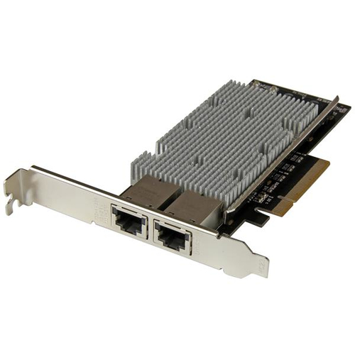 StarTech.com 2 Port PCI Express 10GBase-T Ethernet Netzwerkkarte mit Intel X540 Chip - Netzwerkadapter - PCI Express 2,0 x8 Low Profile - 10GBase-T x 2 - Schwarz (ST20000SPEXI) 